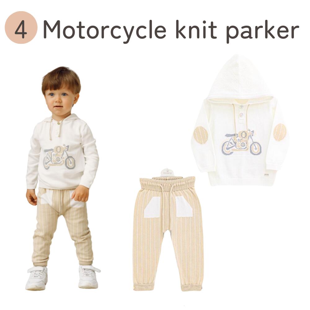 《在庫処分 半額》【2歳～3歳子ども服 95サイズ(表記：18ｍ－24ｍ)】オーガニックコットン使用《Leoking》Royal horse blue/Royal horse white/Air plane white/Motorcycle white