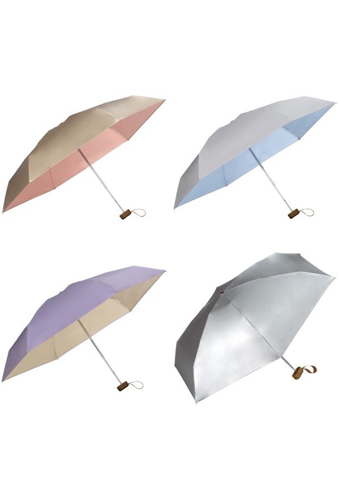 晴雨兼用傘 インサイドカラーtiny　折りたたみ傘 遮光 UV UVカット 紫外線 コンパクト 傘 日焼け対策 紫外線カット 梅雨 オシャレ かわいい プレゼント 軽量 シンプル 無地 カラフル ブラック ホワイト グレー パープル ベージュ ピンク ブルー