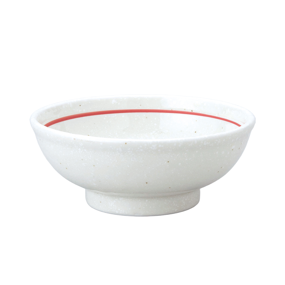 【YAMATSU STANDARD】【 白鳳 玉渕鉢 粉引下絵赤ライン オフホワイト 】 14cm 13cm 12cm ボール