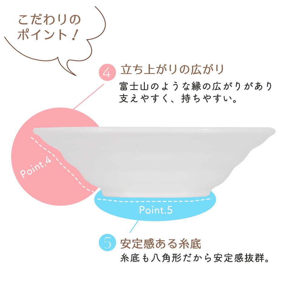 強化磁器【11cm 八角鉢】