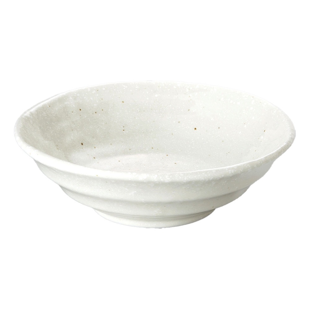 【YAMATSU STANDARD】17cm 煮物鉢 粉引 丸皿  白 茶 ホワイト ブラウン おしゃれ 収納 カフェ食器 シンプル 美濃焼 磁器 ポーセラーツ BPAフリー ギフト 業務用 軽い 日本製