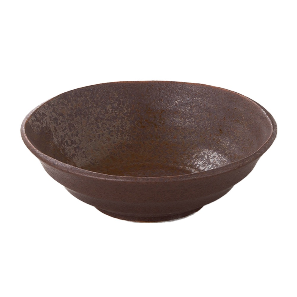 【YAMATSU STANDARD】17cm 煮物鉢 粉引 丸皿  白 茶 ホワイト ブラウン おしゃれ 収納 カフェ食器 シンプル 美濃焼 磁器 ポーセラーツ BPAフリー ギフト 業務用 軽い 日本製