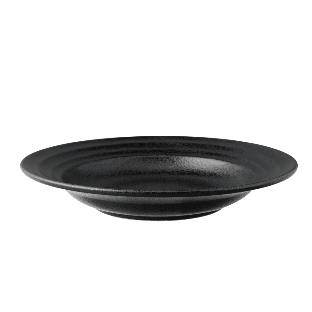 【YAMATSU STANDARD】【 リネア 深皿 黒耀 】 28cm 25cm 22cm 19cm 16cm 14cm 13cm 10cm
