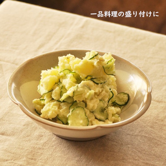 陶器 粉引 15cm鉢【白梅】