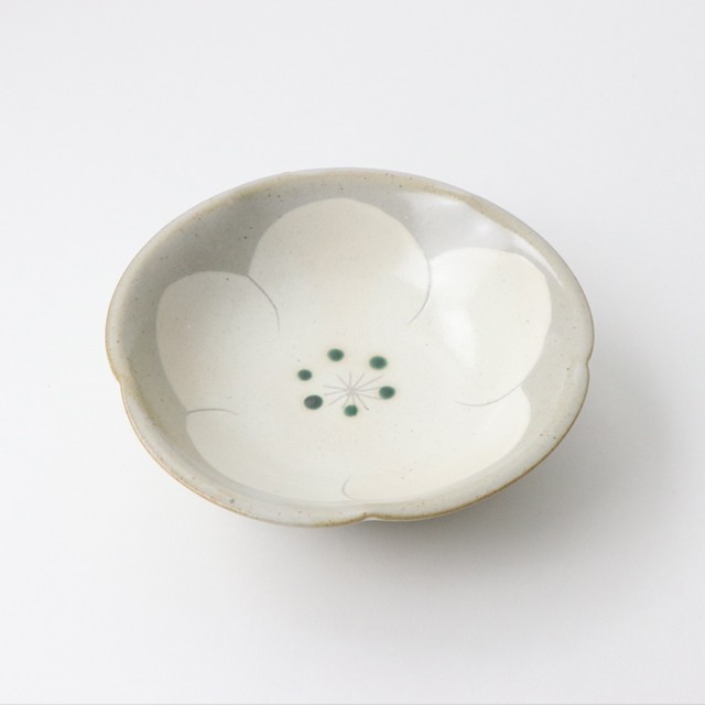 陶器 粉引 15cm鉢【白梅】