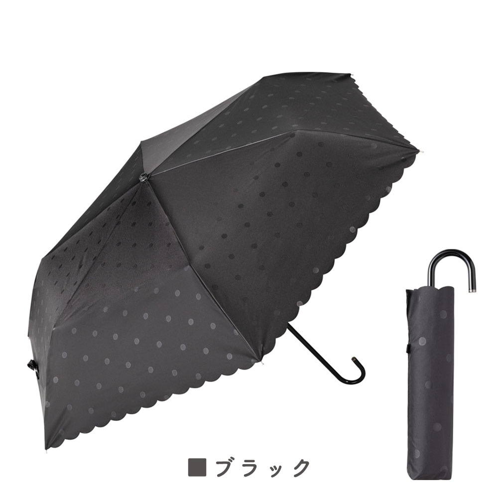 PUドットヒートカットmini 晴雨兼用傘 日傘 カーボン 軽量 折りたたみ傘 遮光 UV UVカット 紫外線 コンパクト 傘 日焼け対策 紫外線カット 梅雨 オシャレ かわいい プレゼント 軽量 シンプル 無地 カラフル ベージュ ネイビー ブラック ドット フリル ニュアンス