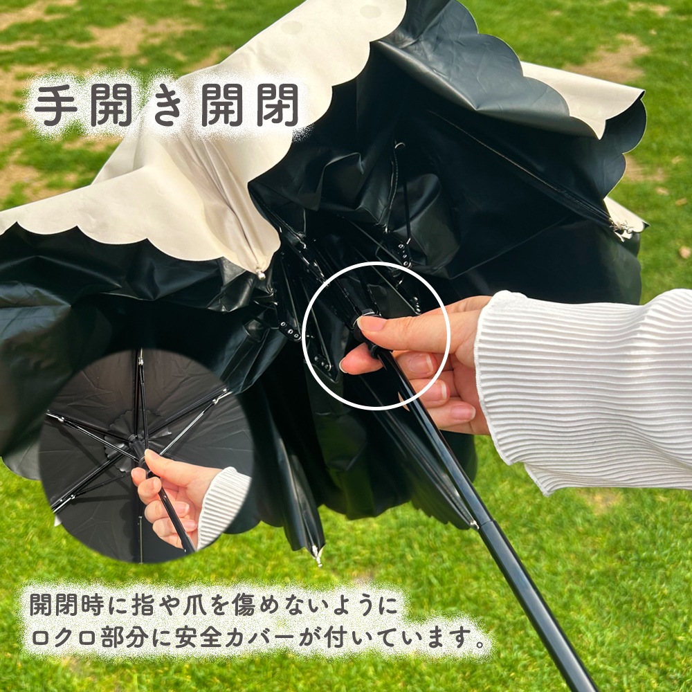 PUドットヒートカットmini 晴雨兼用傘 日傘 カーボン 軽量 折りたたみ傘 遮光 UV UVカット 紫外線 コンパクト 傘 日焼け対策 紫外線カット 梅雨 オシャレ かわいい プレゼント 軽量 シンプル 無地 カラフル ベージュ ネイビー ブラック ドット フリル ニュアンス