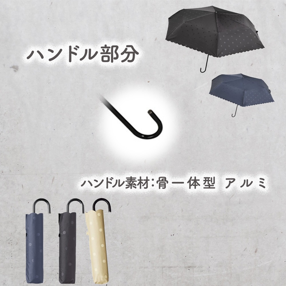 PUドットヒートカットmini 晴雨兼用傘 日傘 カーボン 軽量 折りたたみ傘 遮光 UV UVカット 紫外線 コンパクト 傘 日焼け対策 紫外線カット 梅雨 オシャレ かわいい プレゼント 軽量 シンプル 無地 カラフル ベージュ ネイビー ブラック ドット フリル ニュアンス