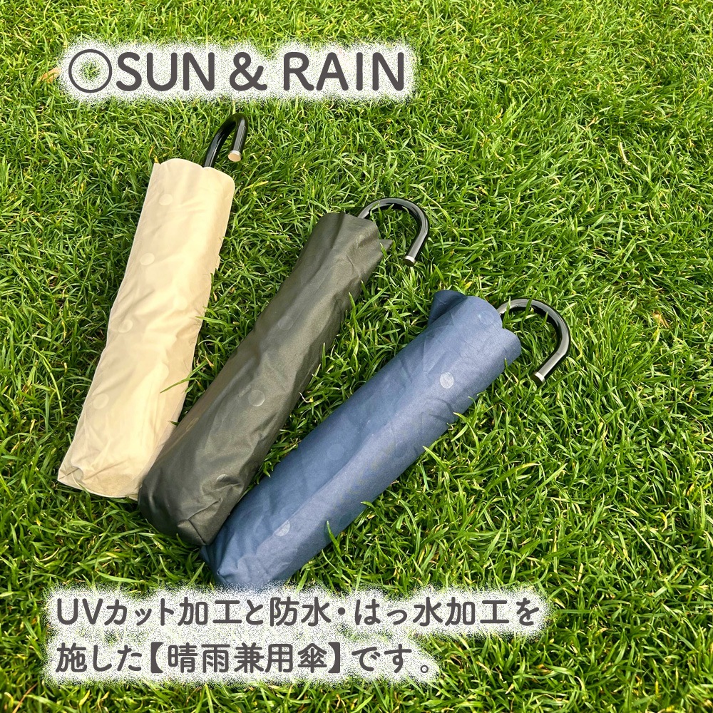 PUドットヒートカットmini 晴雨兼用傘 日傘 カーボン 軽量 折りたたみ傘 遮光 UV UVカット 紫外線 コンパクト 傘 日焼け対策 紫外線カット 梅雨 オシャレ かわいい プレゼント 軽量 シンプル 無地 カラフル ベージュ ネイビー ブラック ドット フリル ニュアンス