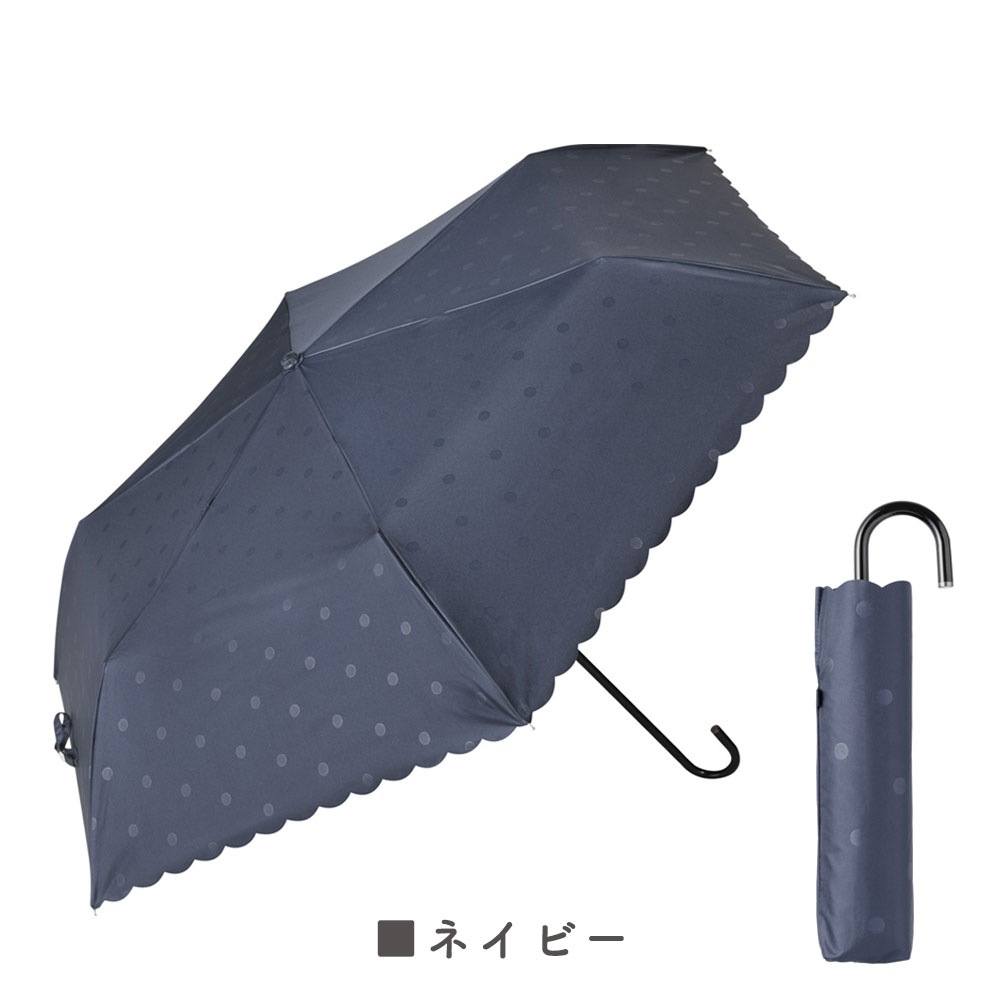 PUドットヒートカットmini 晴雨兼用傘 日傘 カーボン 軽量 折りたたみ傘 遮光 UV UVカット 紫外線 コンパクト 傘 日焼け対策 紫外線カット 梅雨 オシャレ かわいい プレゼント 軽量 シンプル 無地 カラフル ベージュ ネイビー ブラック ドット フリル ニュアンス