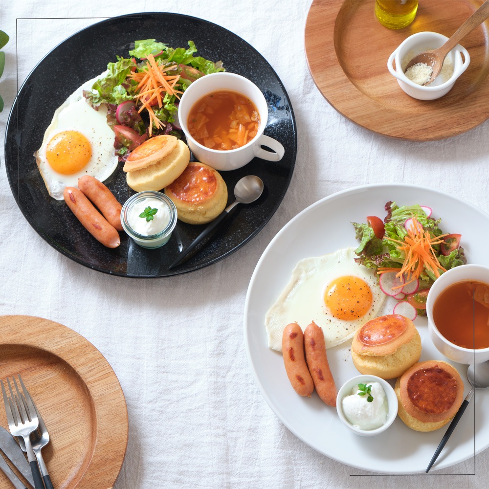 【YAMATSU STANDARD】26cm 大皿 メイン皿 ディナー皿 丸皿 プレート 皿 白 黒 ホワイト ブラック おしゃれ 収納 カフェ食器 シンプル 美濃焼 磁器 ポーセラーツ BPAフリー ギフト 業務用 軽い 日本製