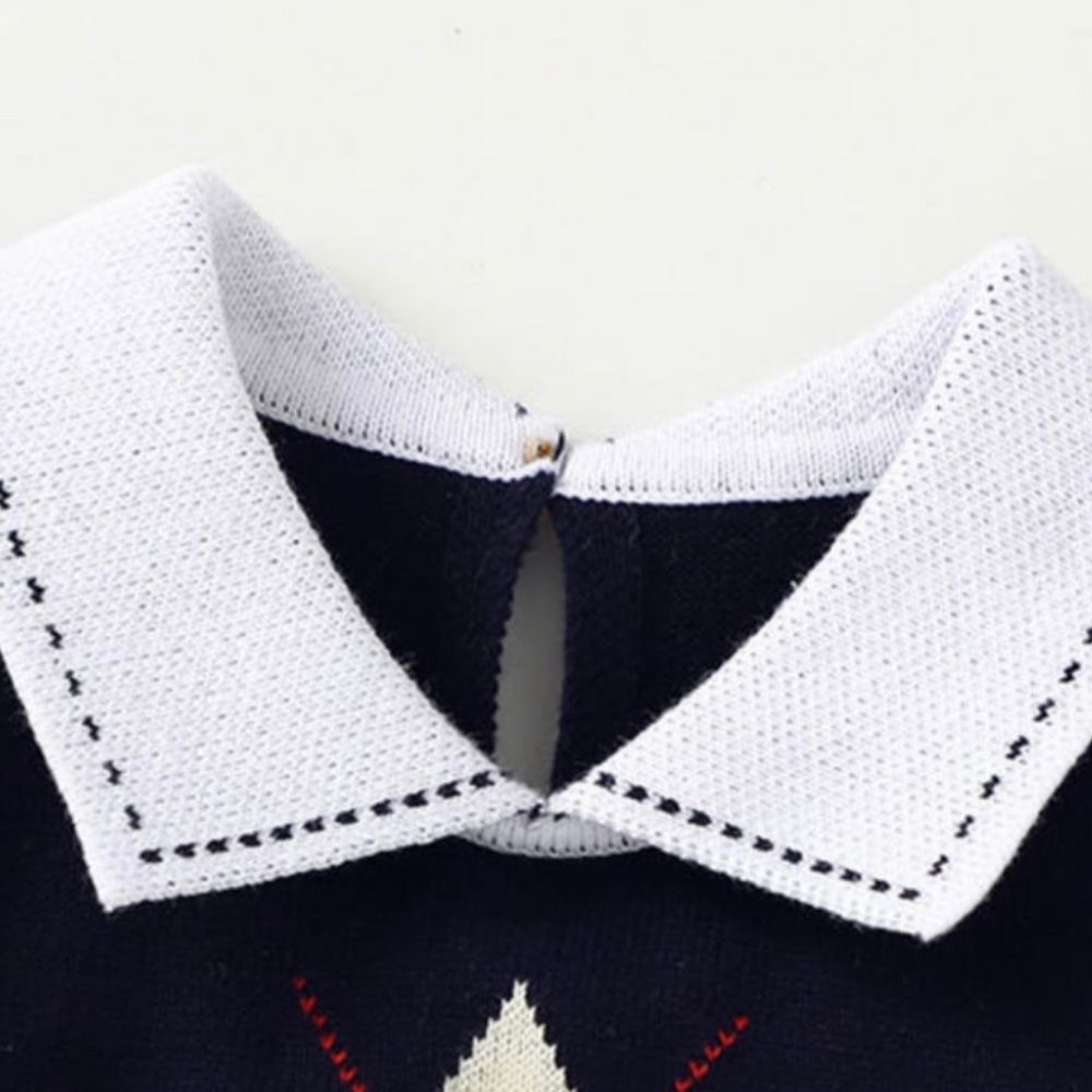 《在庫処分 半額》【新生児～1歳子ども服】コットン100% Argyle coveralls