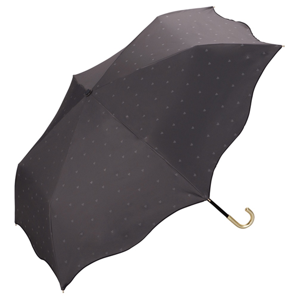 晴雨兼用傘 ハートメロウ 折りたたみ傘 遮光 UV UVカット 紫外線 コンパクト 傘 日焼け対策 紫外線カット 梅雨 オシャレ かわいい プレゼント 軽量 シンプル 無地 カラフル オフホワイト チャコール グレー ブラック ピンク ラブリー 可愛い リボン ハート ガーリー