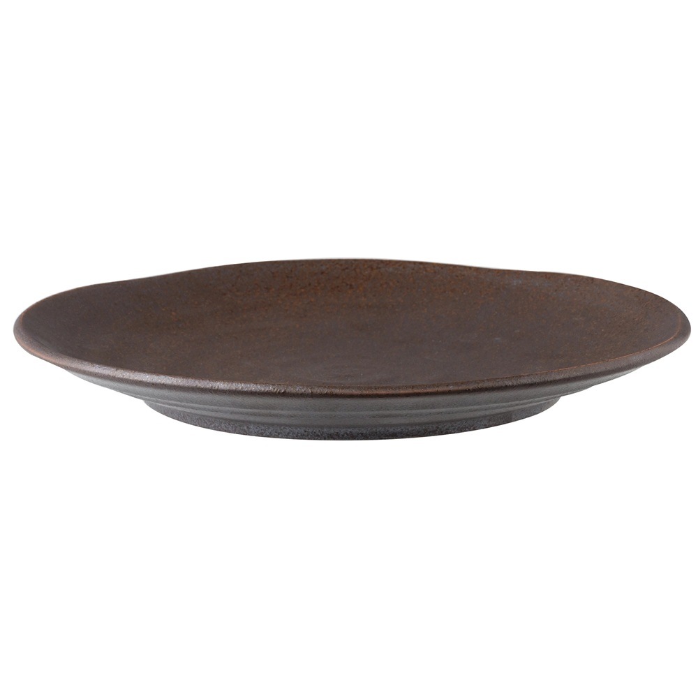 【YAMATSU STANDARD】【 鳴門 丸皿 赤茶備前 】 28cm 25cm 21cm 16cm 14cm 10cm 9cm 浅皿