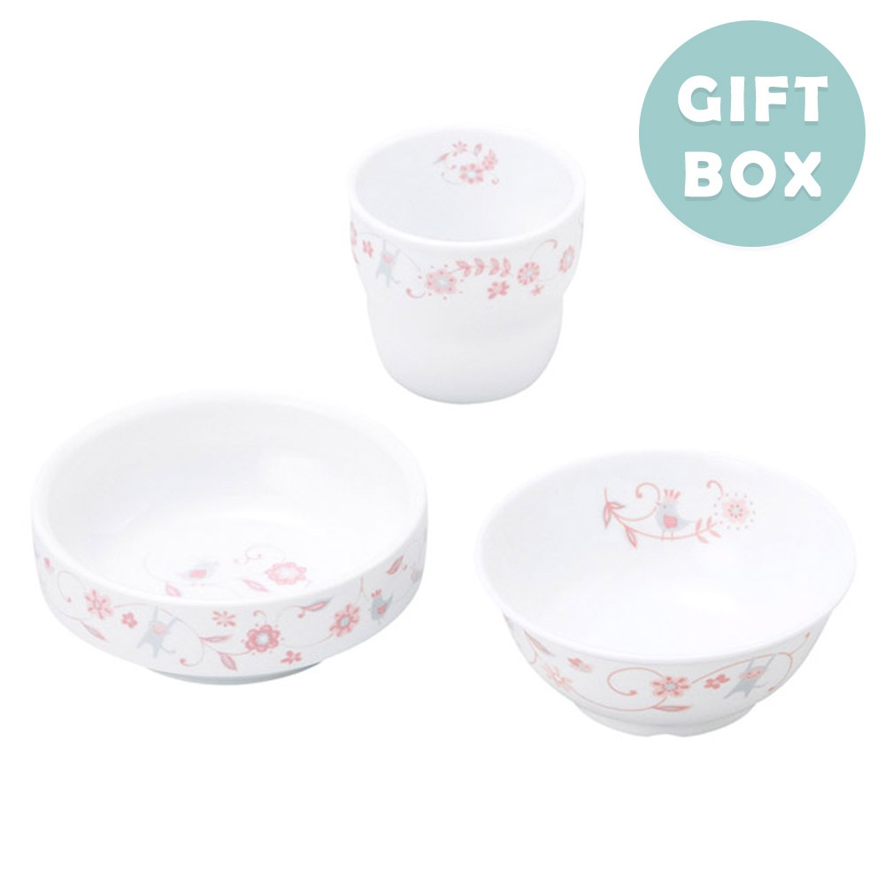 【ギフト箱】食器3点セット【サラサピンク】