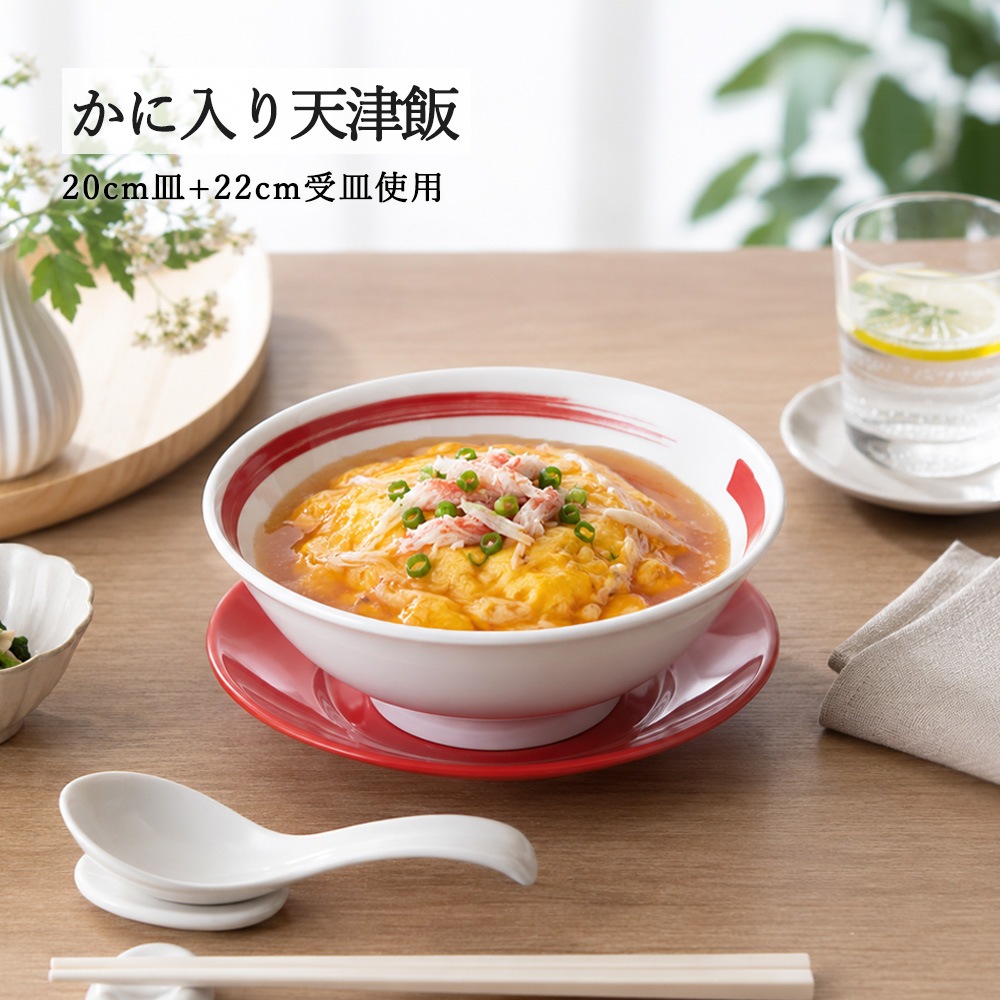 【YAMATSU STANDARD】【 朱雀刷毛目  反高台丼 ホワイト 】 22cm 20cm 丼