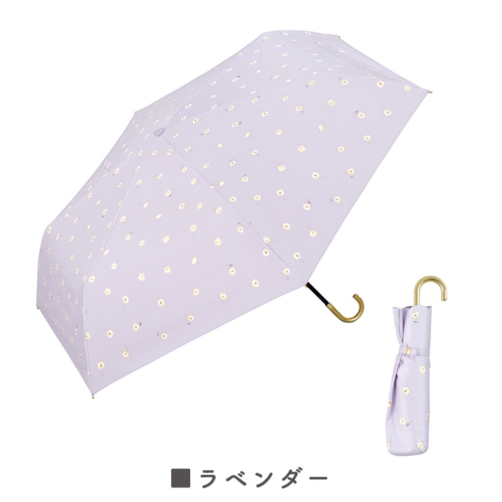 晴雨兼用傘 ゴールドラインマーガレット 折りたたみ傘 遮光 UV UVカット 紫外線 コンパクト 傘 日焼け対策 紫外線カット 梅雨 オシャレ かわいい プレゼント 軽量 シンプル 無地 カラフル ベージュ パープル ブラック 大きめサイズ 花柄
