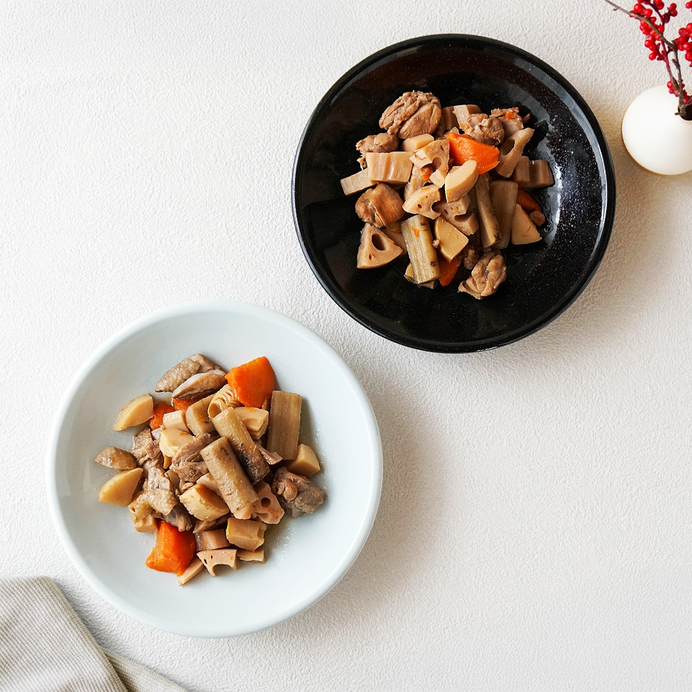 【YAMATSU STANDARD】24cm 深皿 皿 ワンプレート カレー パスタ サラダ 丸皿 プレート 皿  黒  青  ブラック  ライトブルー おしゃれ 収納 カフェ食器 シンプル 美濃焼 磁器 ポーセラーツ BPAフリー ギフト 業務用 軽い 日本製