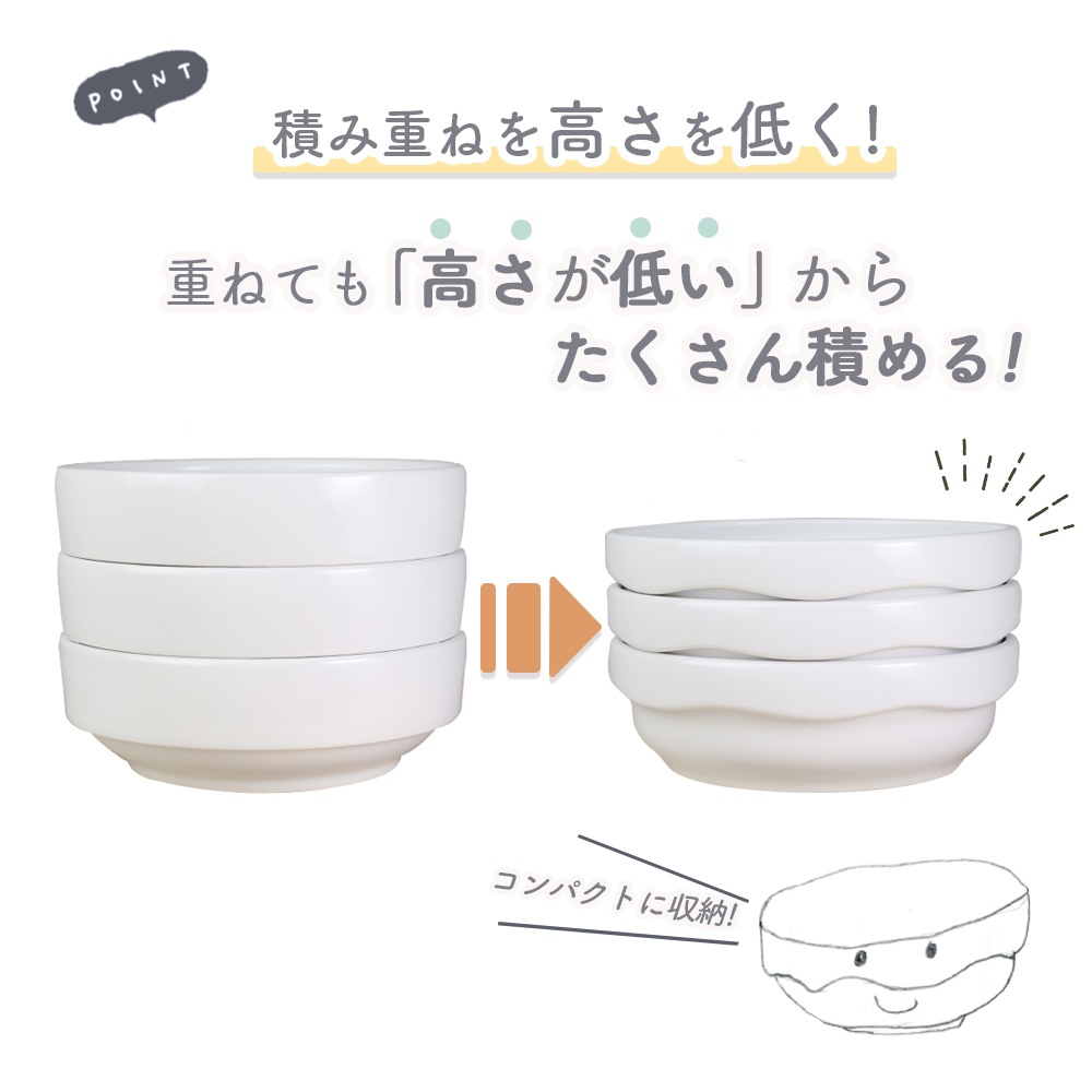さらに食べやすく使いやすく!すくいやすいこども食器 【14.5㎝スタック皿】