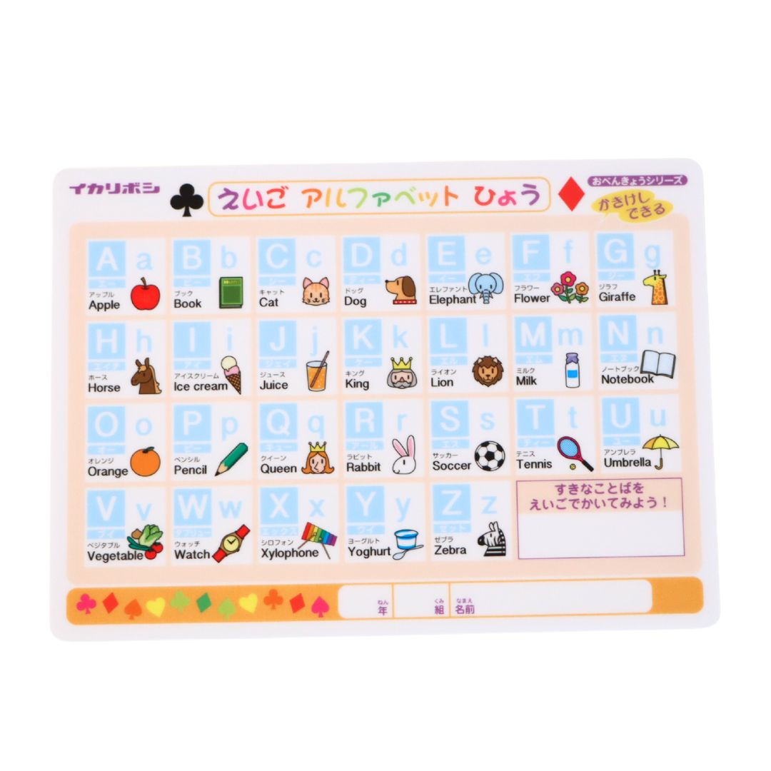 何度でも！書いて消せるお勉強下敷き《 書き消しできる下敷き アルファベット・ローマ字》 したじき 単語 タイピング 練習 勉強 学習 書き順 書き方 練習 知育 学校 塾 文房具 文具 小学生 中学生 なぞり書き 鉛筆 プラスチック