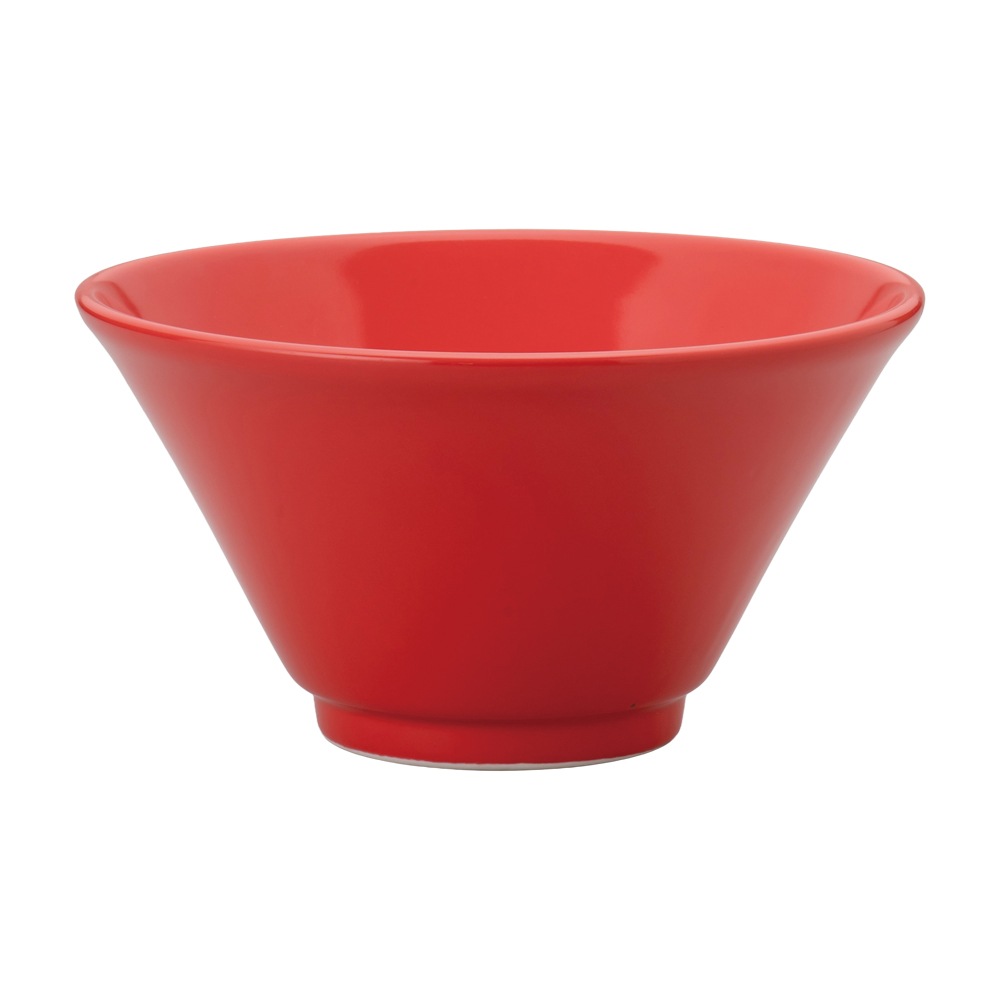【YAMATSU STANDARD】【 紅中華 切立深丼 レッド 】 19cm 18cm 丼