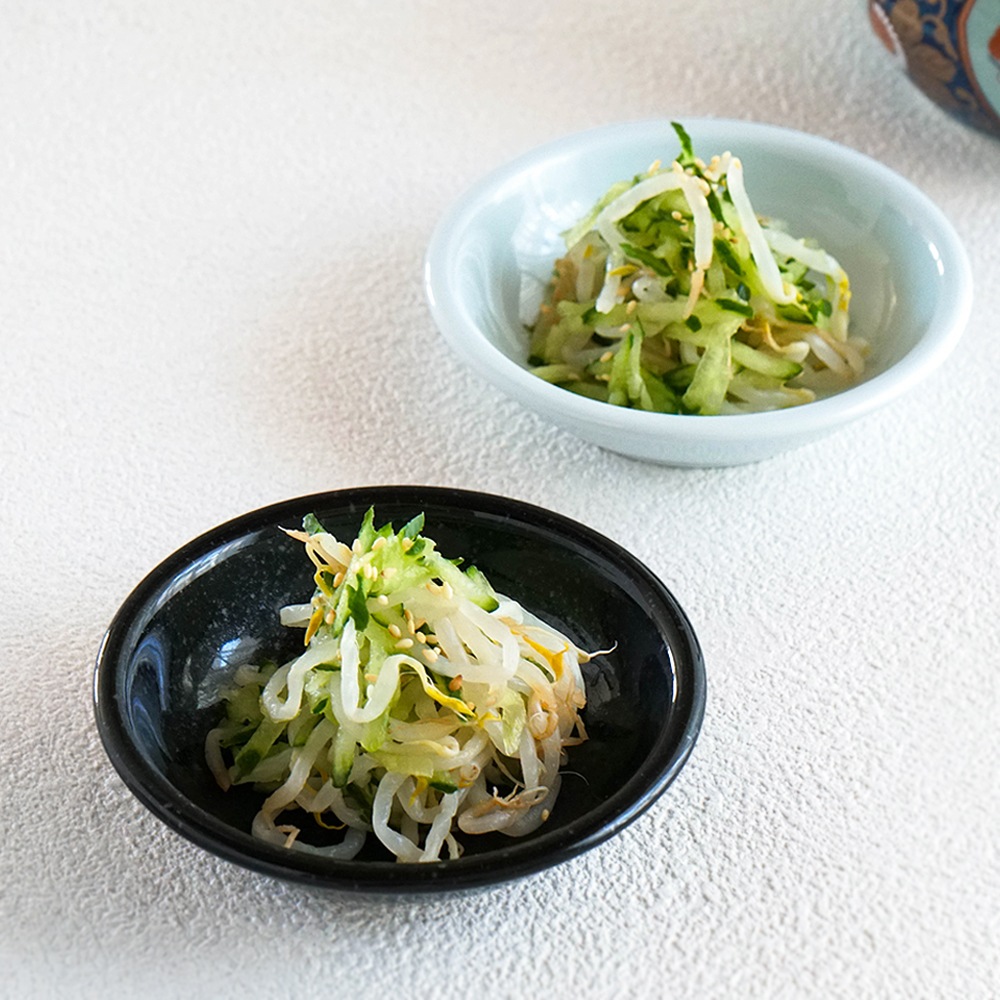 【YAMATSU STANDARD】11cm 深皿 小皿 取り皿 サラダ 丸皿 デザート 皿 黒 青 ブラック ライトブルー おしゃれ 収納 カフェ食器 シンプル 美濃焼 磁器 ポーセラーツ BPAフリー ギフト 業務用 軽い 日本製