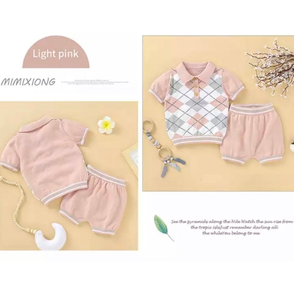 在庫処分 半額》【0歳-4歳子供服】コットン100% アーガイル柄