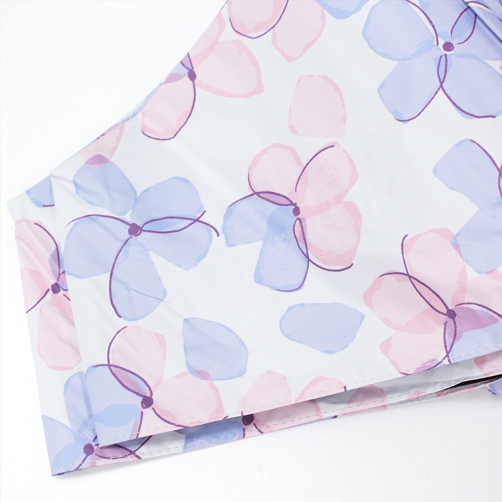 晴雨兼用傘オートマティック53 折りたたみ傘 遮光 UV UVカット 紫外線 コンパクト 傘 日焼け対策 紫外線カット 梅雨 オシャレ かわいい プレゼント 軽量 雲 クリアフラワー イリマ ブルー ピンク イエロー 自動開閉