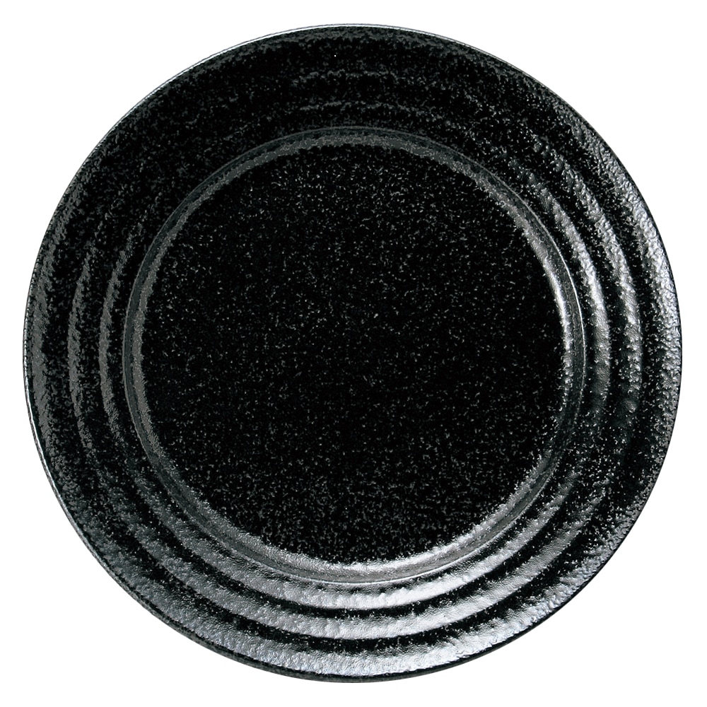 【YAMATSU STANDARD】【 リネア 丸皿 黒耀 】 28cm 26cm 24cm 23cm 21cm 19cm 17cm 皿