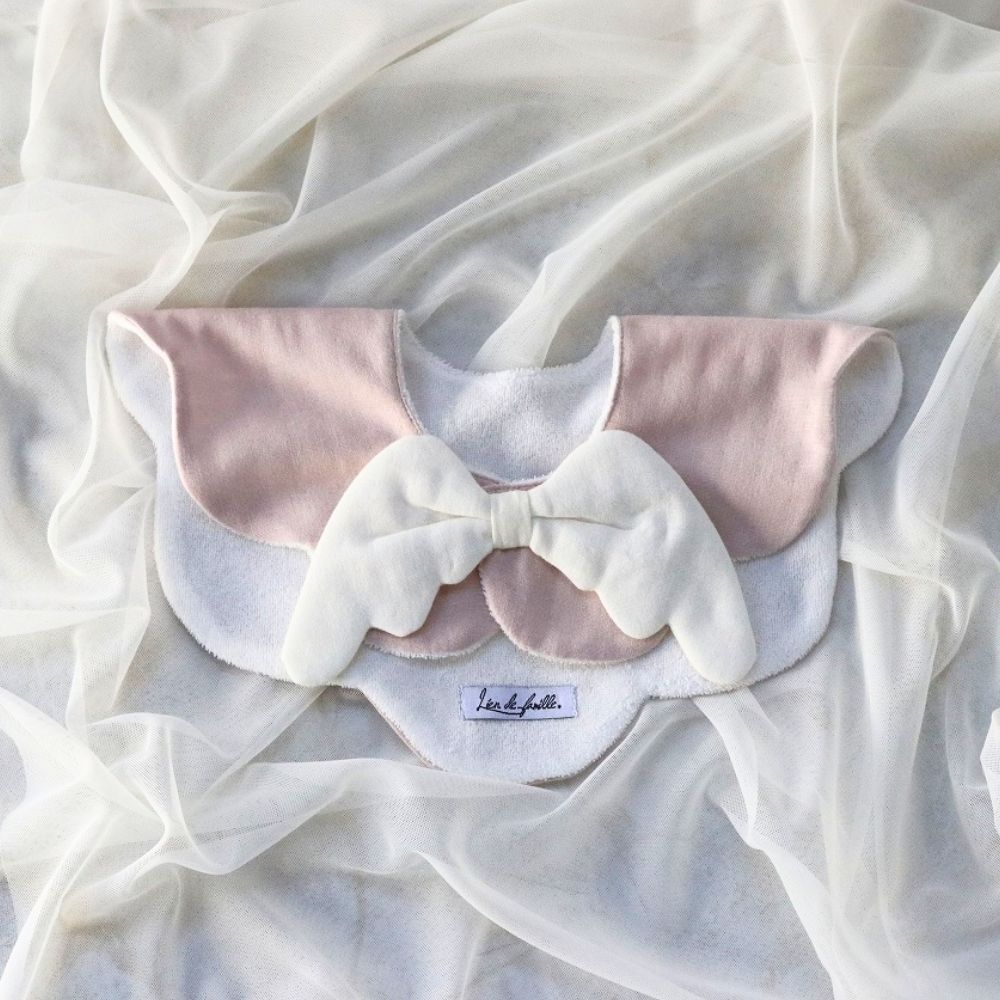 《在庫処分 半額》【大人気】コットン100% もこもこ天使のスタイ Lien de famille リヤンドファミーユ 《ギフトBOX付き》キララ