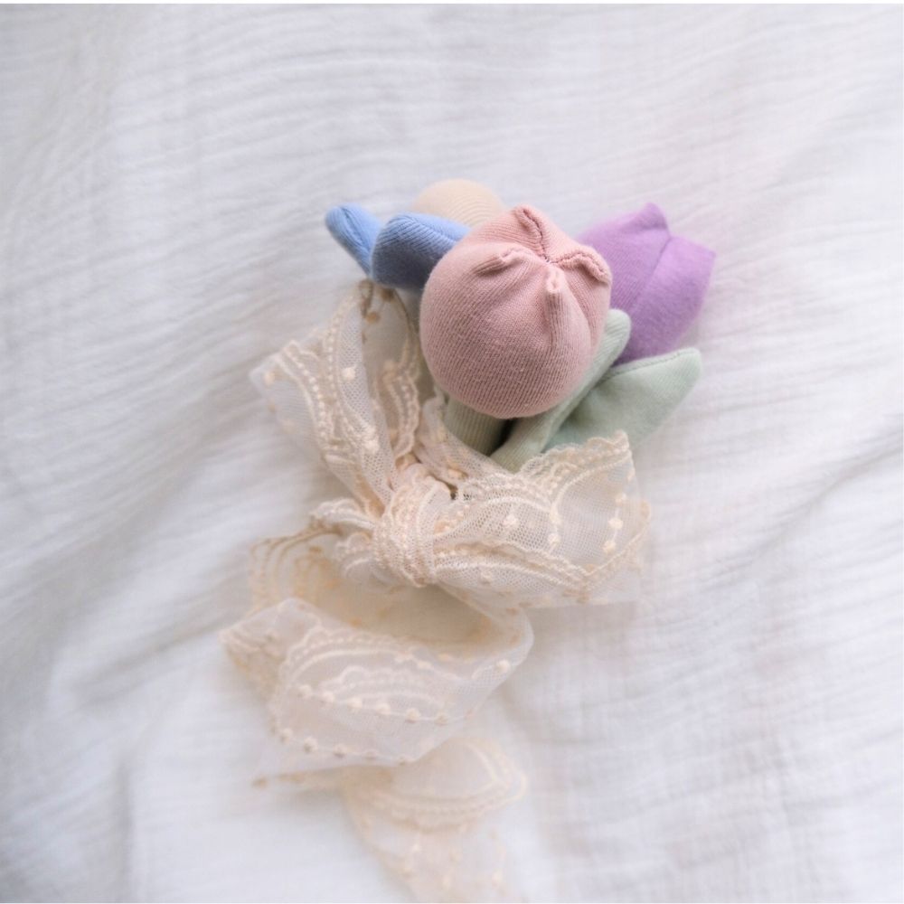 《在庫処分 半額》大人気【日本製】コットン100% お花のラトル Lien de famille リヤンドファミーユ 《ギフトパッケージ付き》キララ