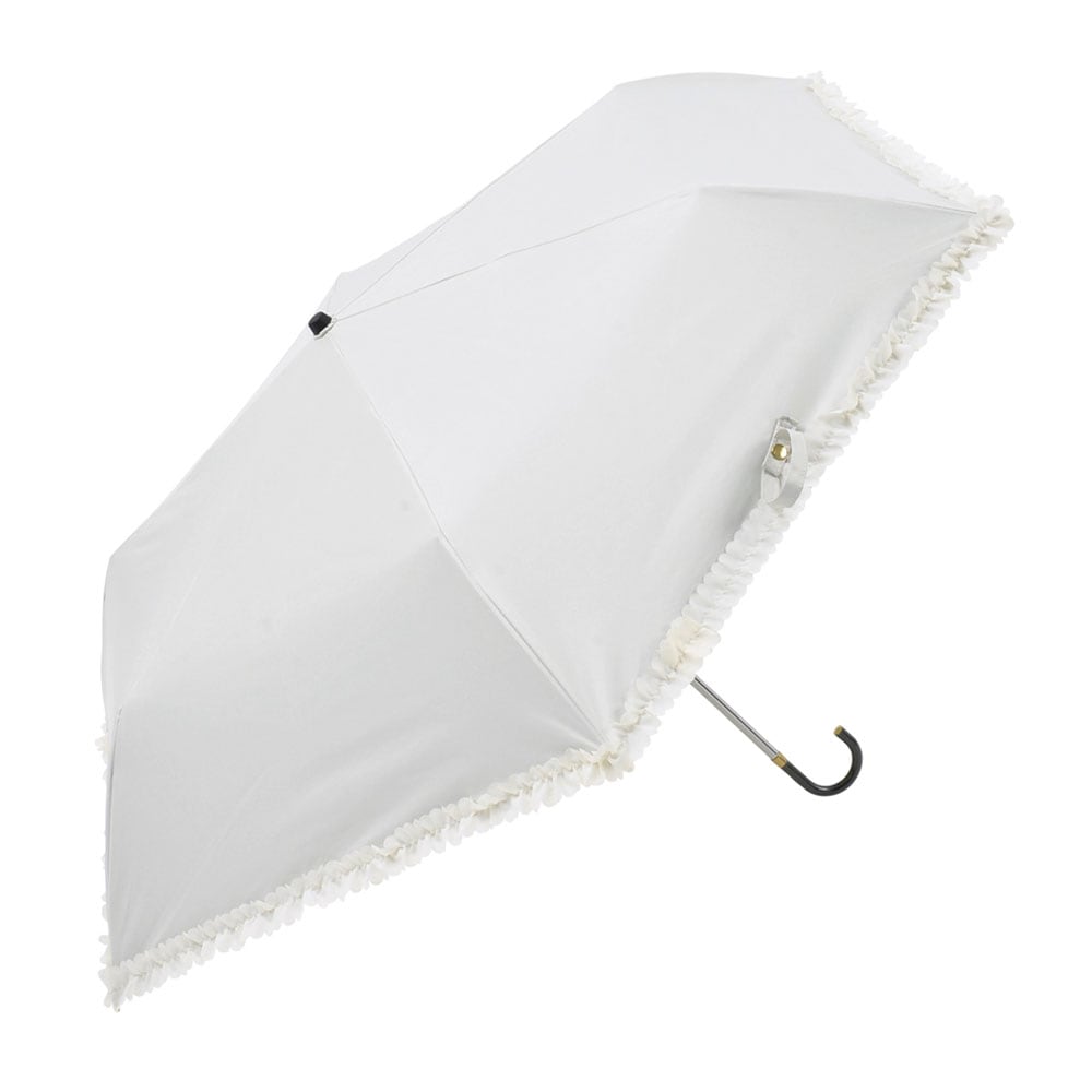 晴雨兼用傘フリル 折りたたみ傘 遮光 UV UVカット 紫外線 コンパクト 傘 日焼け対策 紫外線カット 梅雨 オシャレ かわいい プレゼント 軽量 シンプル 無地 カラフル ブラック ネイビー ホワイト ベージュ フリル フリル付き