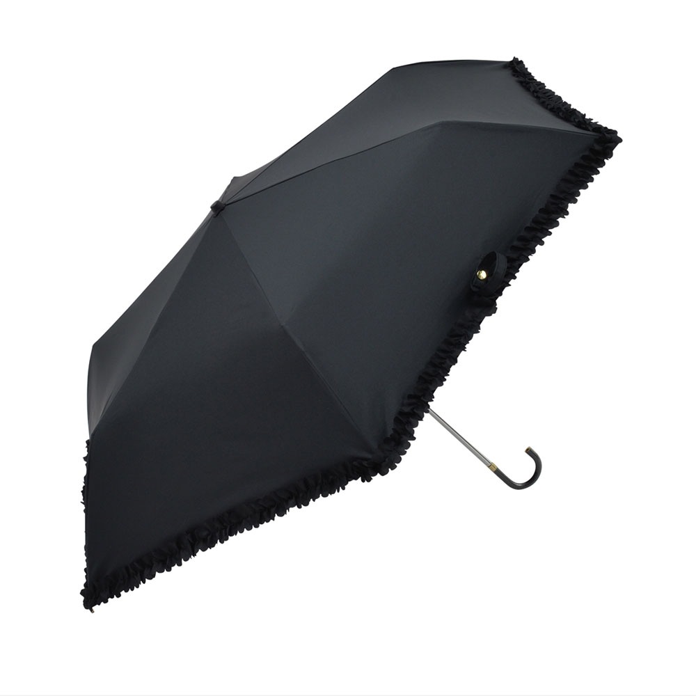 晴雨兼用傘フリル 折りたたみ傘 遮光 UV UVカット 紫外線 コンパクト