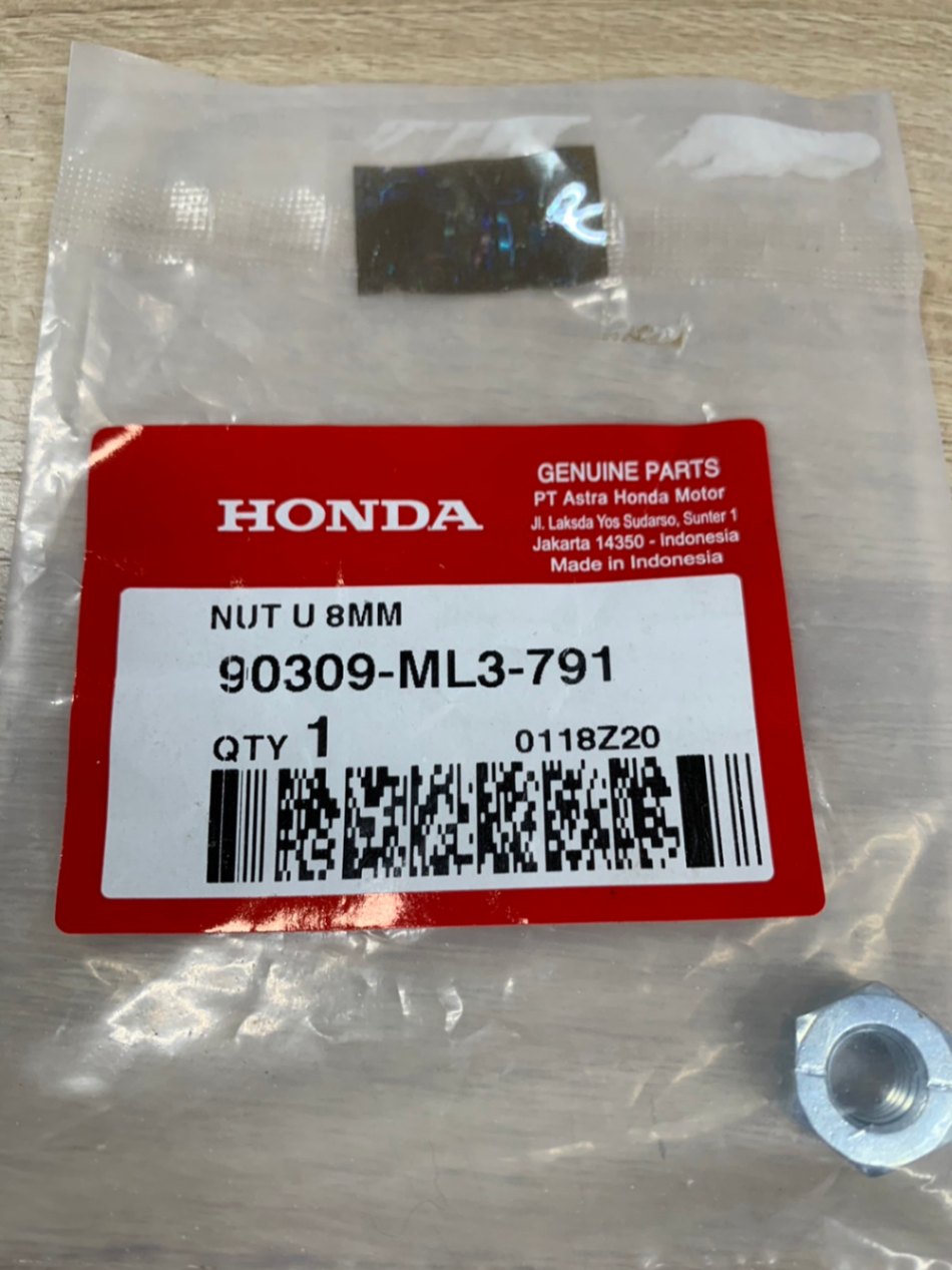 ホンダ純正 ナット 8mm 90309-ML3-791-BH@ | HONDA | インドネシア輸入