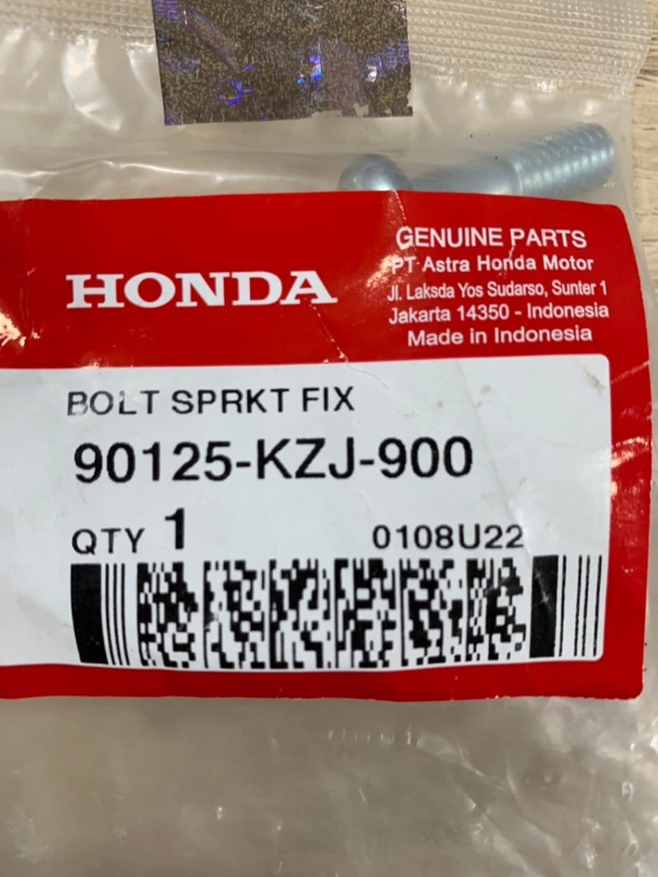 CRF150L/CRF250 ボルト スプロケット FIX 90125-KZJ-900-BH@ | HONDA