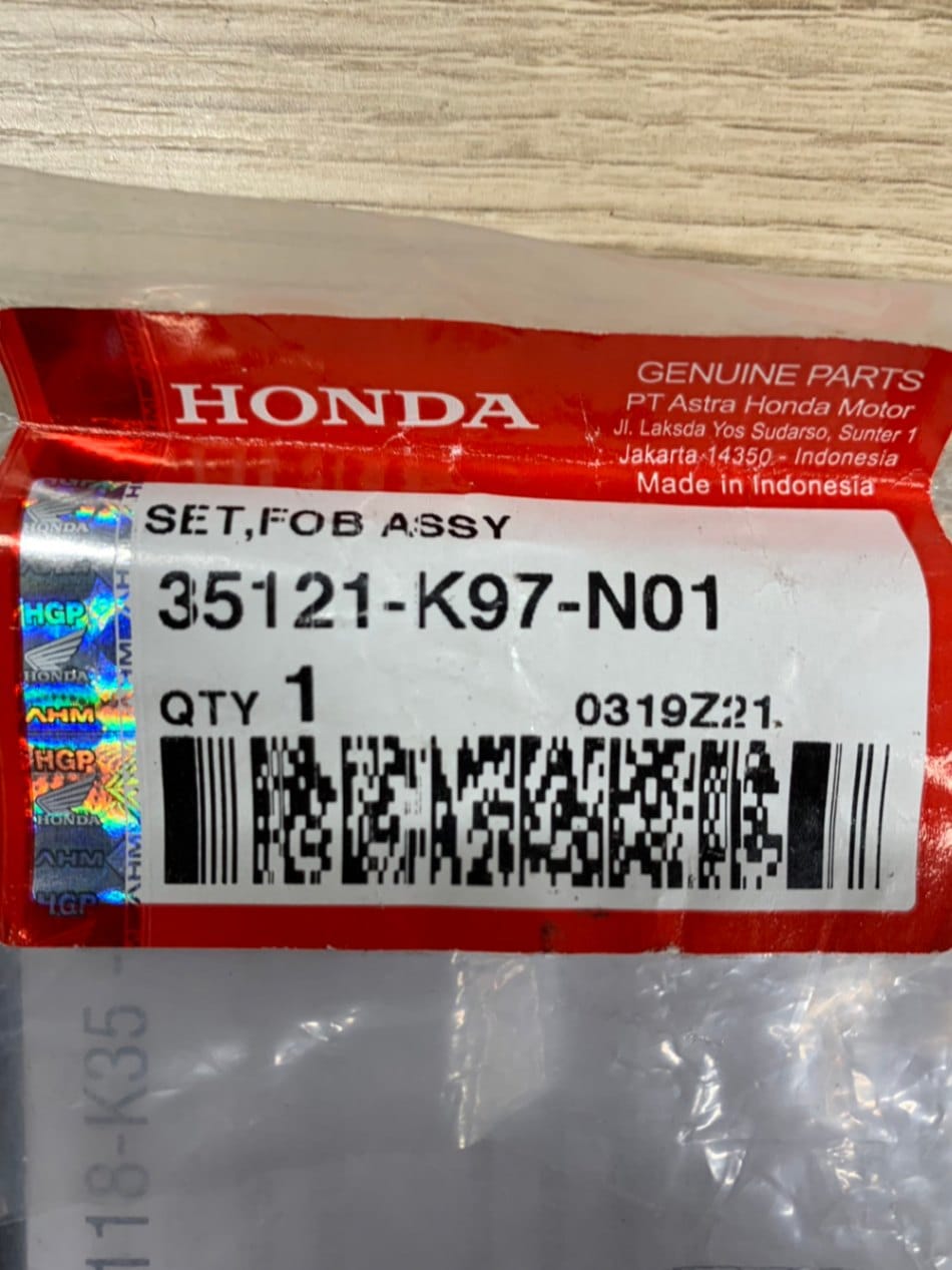 PCX150 リモートスマートキーセット, FOB ASSY 35121-K97-N01-BH