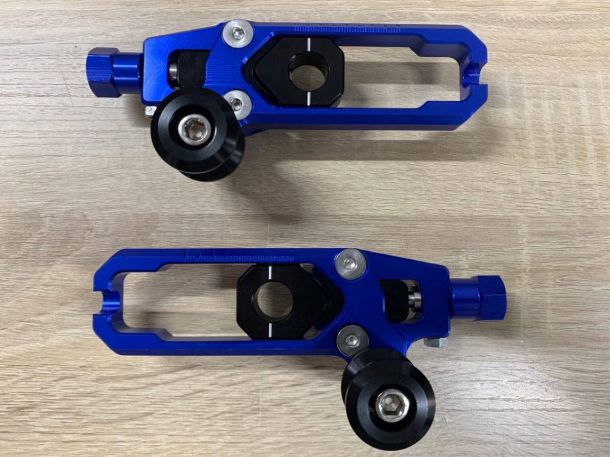 XSR155/125 アルミCNC チェーンアジャスター2／ブルー GPTECH-CHAINADJ