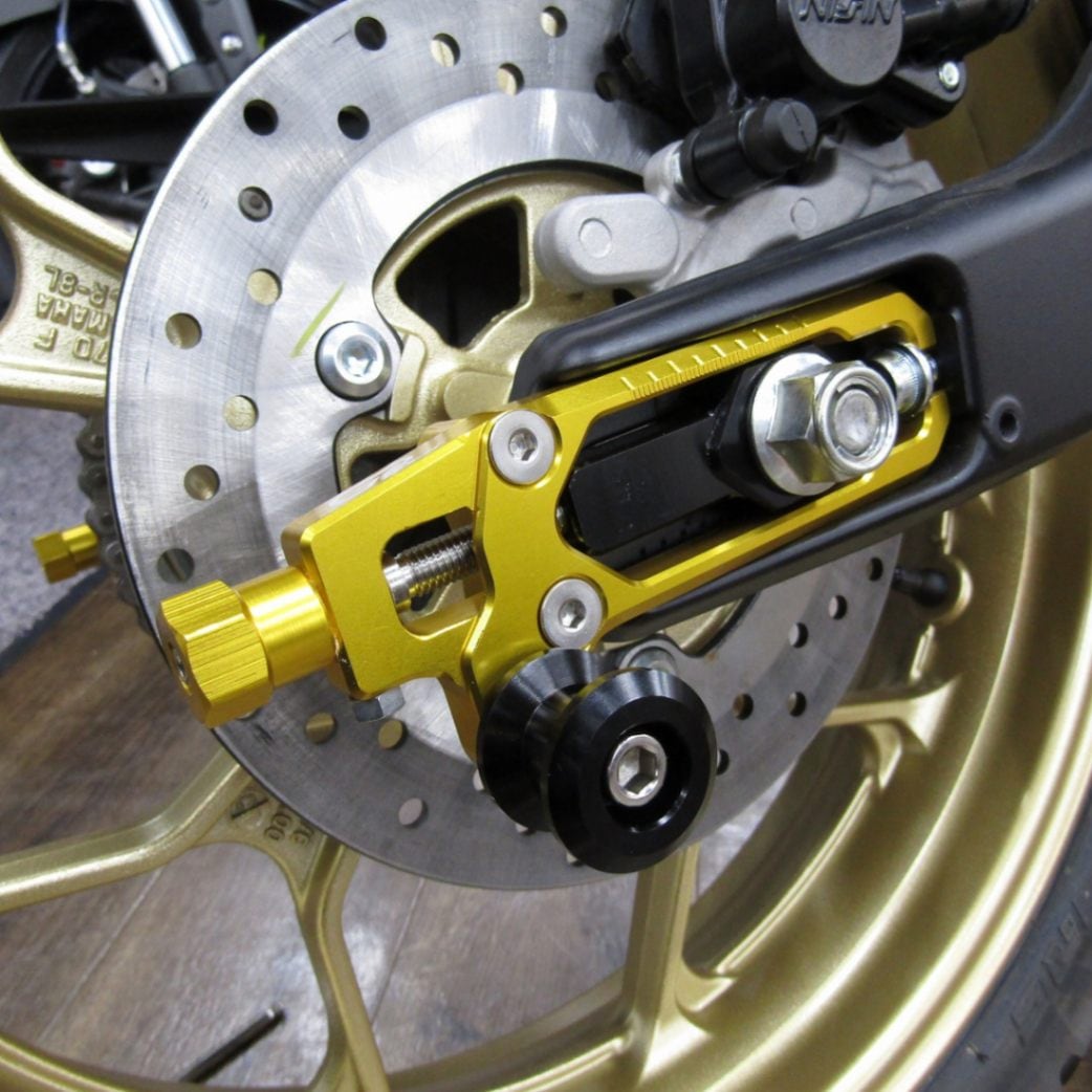 XSR155/125 アルミCNC チェーンアジャスター2／ブルー GPTECH-CHAINADJ