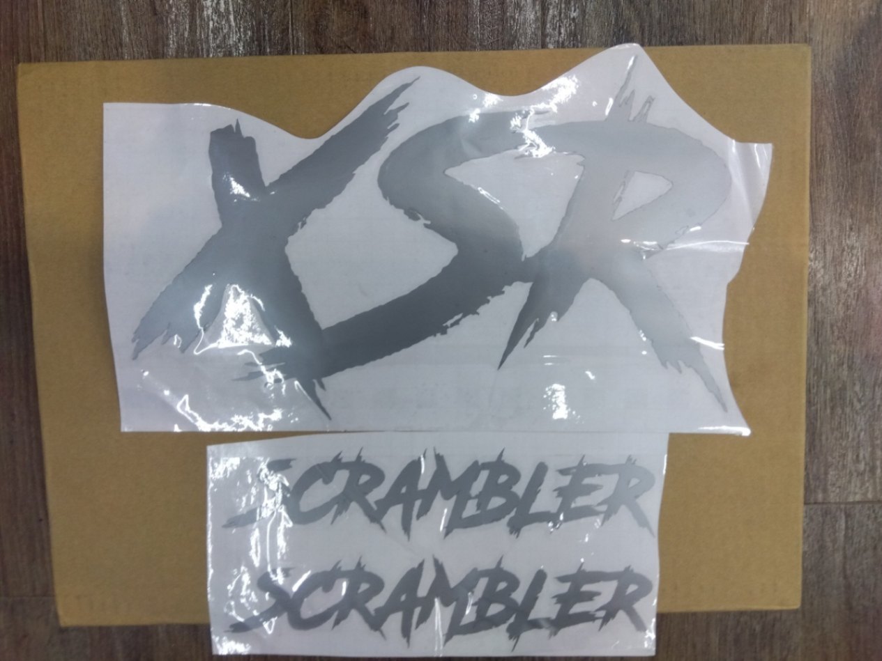 XSR155/125 SCRAMBLER STICKER SILVER （スクランブラー・ステッカー