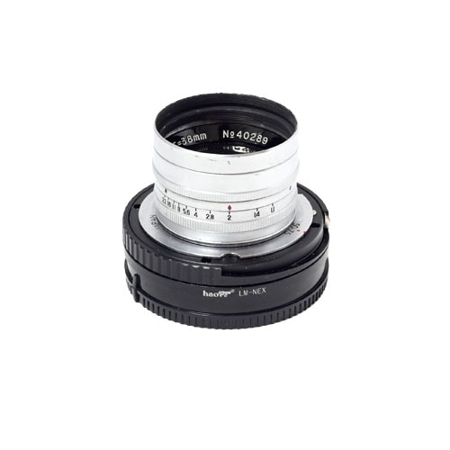 ソニーEアダプター付ライカM改造 帝国光学製ズノウ-エルモ・シネ38mmF1.1★Modified leicaM  Zunow-Elmo Cine 1.1/38 with Sony E helicoid adapter