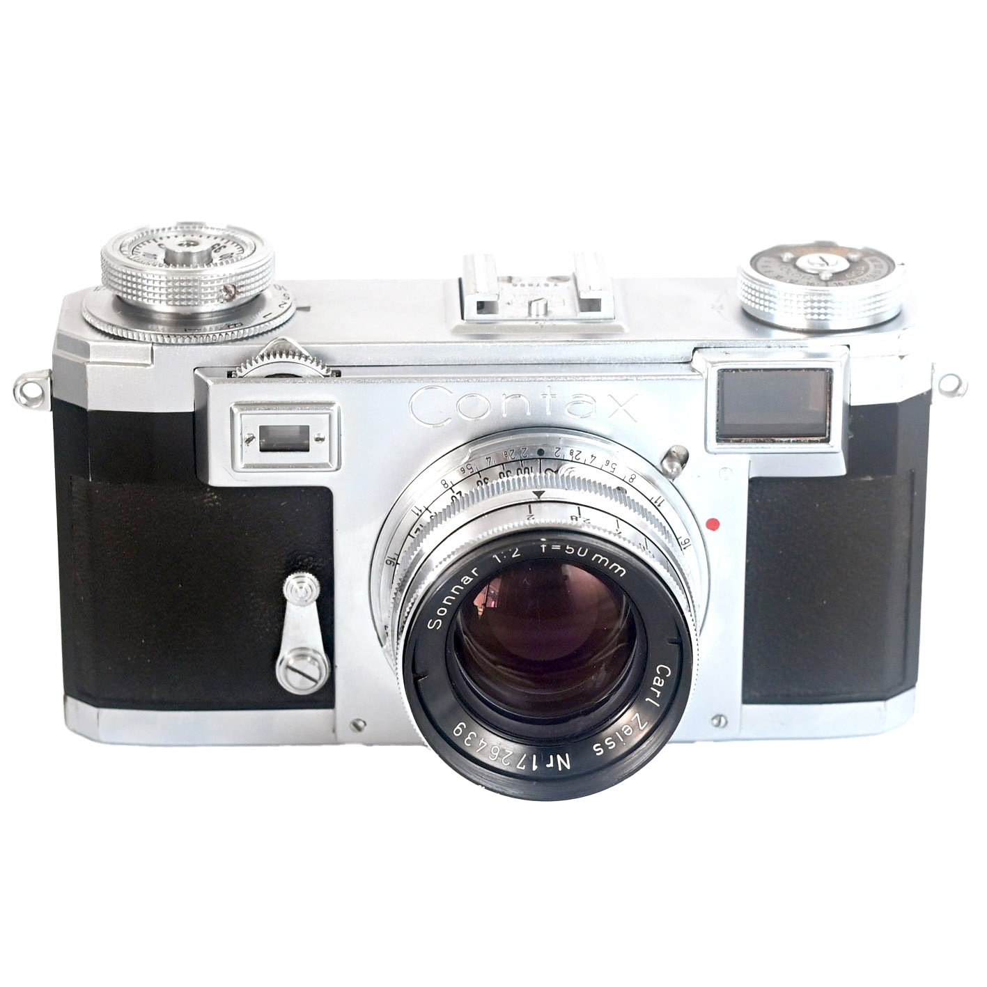 ゾナー50mmF2付きツァイスイコン製コンタックスIIa(関東カメラ修理納品書あり)★Contax IIa All working with Zeiss Jena Sonnar2/50