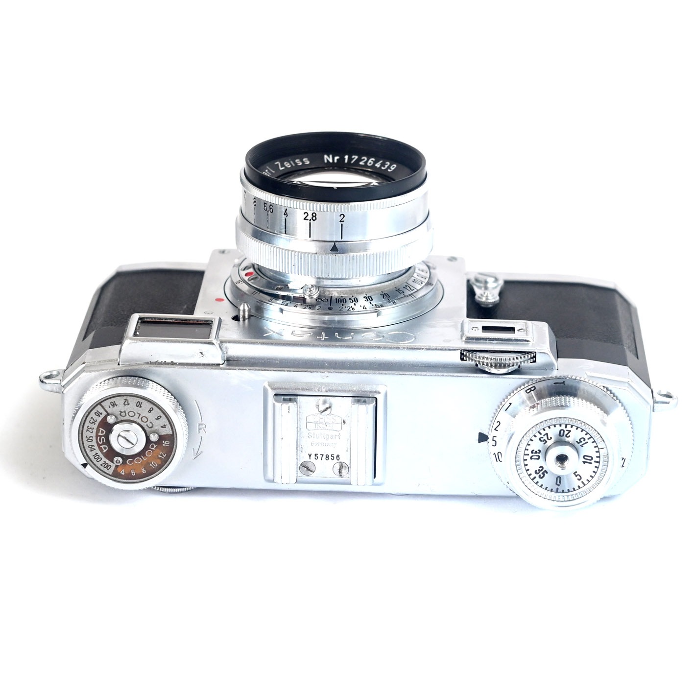 ゾナー50mmF2付きツァイスイコン製コンタックスIIa(関東カメラ修理納品書あり)★Contax IIa All working with Zeiss Jena Sonnar2/50