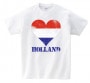 国旗ハートTシャツ【オランダ】