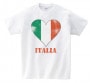 国旗ハートTシャツ【イタリア】