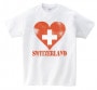 国旗ハートTシャツ【スイス】