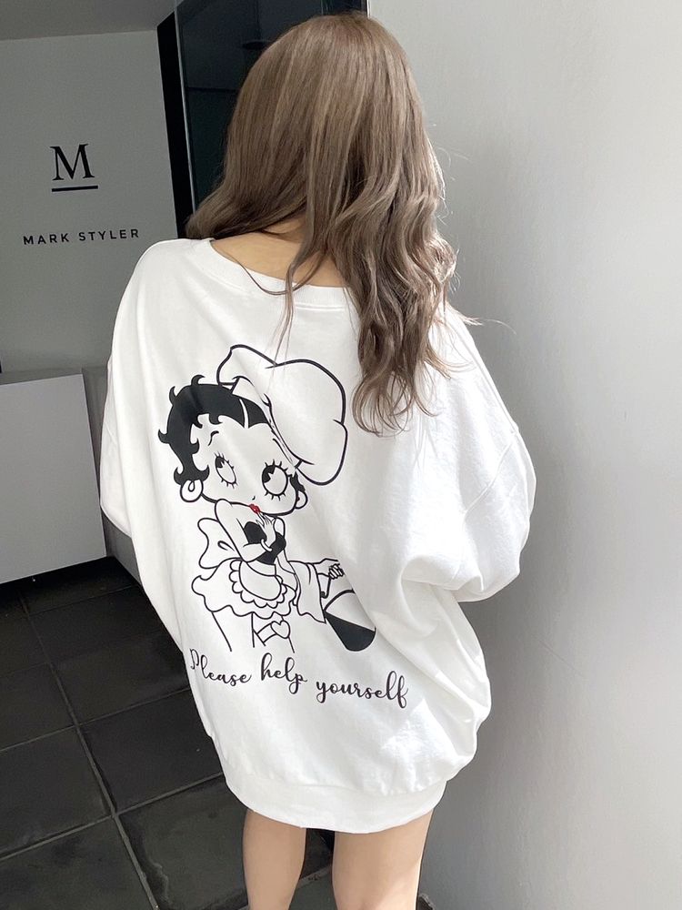 GYDA BETTY×GYDA Coffee BIGスウェットトップス 0724527361