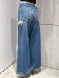 【SALE】GYDA ハイウエストレースデザインフレアデニムパンツ　0724524118