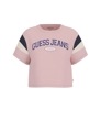 GUESS　レディース　BOXY PIECED TEE　	 袖配色コットンショートTシャツW5GI21K8HM0