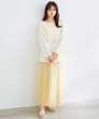 【SALE】COCODEAL　ストレッチレースフレアスカート　　75217206