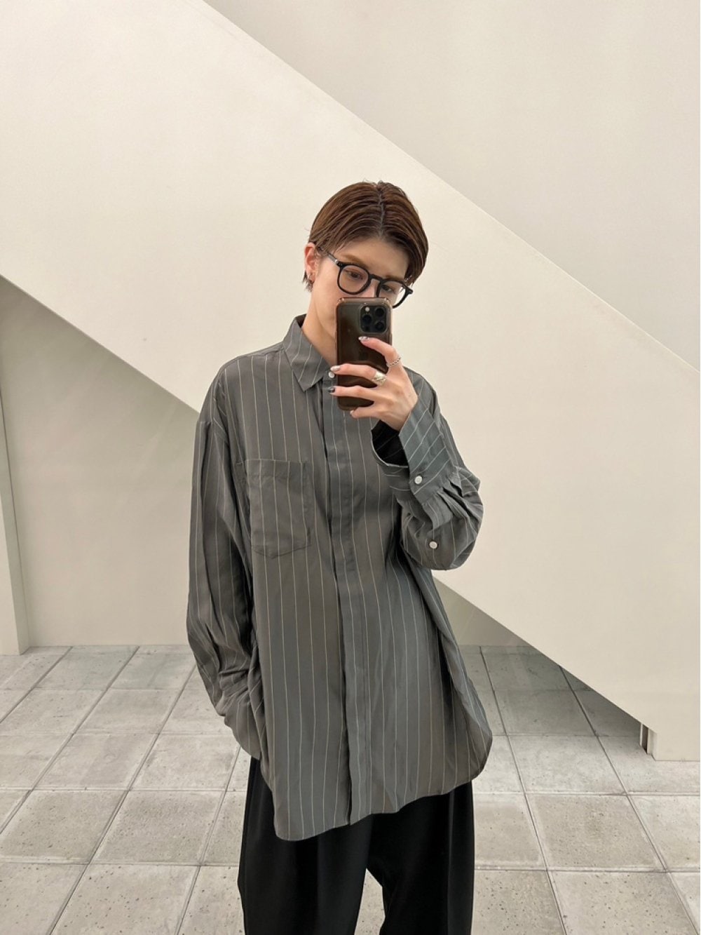 トップス TODAYFUL. Stripe Silky Shirts TODAYFUL（トゥデイフル）の「Stripe Silky Shirts（シャツ